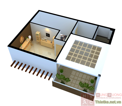 mặt bằng tầng tum